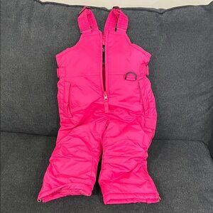 Que Hot Pink Kids Puffer Overalls